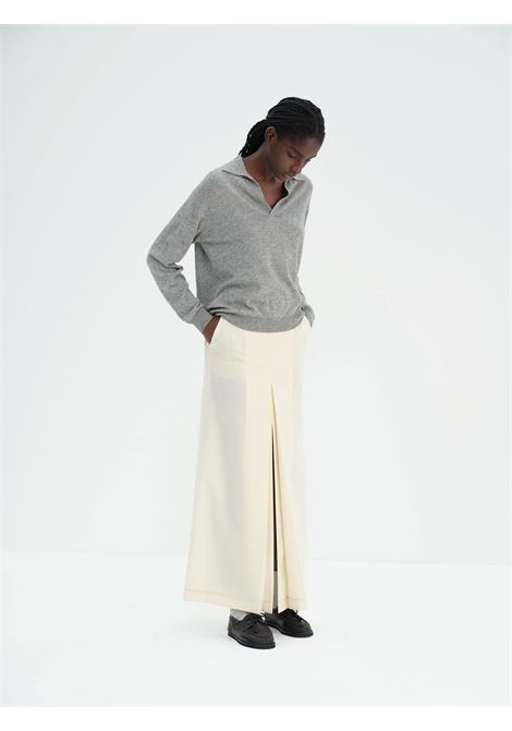 polo super fine cashmere donna grigia AURALEE | A25SP04SCTOP GRAY